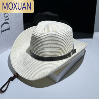 MOXUAN草帽男士防晒农民工地夏季女遮阳可折叠户外礼帽大檐西部牛仔帽子