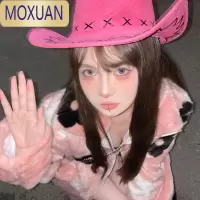 MOXUAN牛仔帽辣妹辣妹穿搭小红书同款美式复古风西部帽女夏季情侣网红帽子