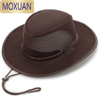 MOXUAN牛仔帽男 西部夏季大沿防晒太阳帽透气遮阳凉帽沙滩帽户外骑马帽