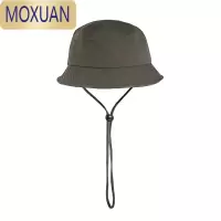 MOXUAN[THE HOBOO] 日系抽绳纯色渔夫帽女大头围夏季防晒遮阳钓鱼帽子男