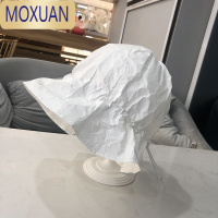 MOXUAN渔夫帽子女可调节韩版大沿抽绳户外遮阳防水网红日系潮春夏天盆帽