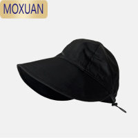 MOXUAN赵露思同款遮阳帽子女夏韩版抽绳轻便防晒遮脸太阳渔夫帽