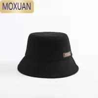 MOXUAN日系贴布渔夫帽女春秋韩版显脸小盆帽时尚百搭纯色文艺网红帽子女