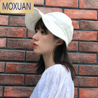 MOXUANins少女纯色绑带渔夫帽子女春夏韩版新蝴蝶结盆帽百搭大檐遮阳帽