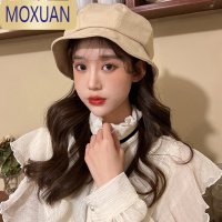 MOXUAN2022日系春夏季新款渔夫帽子女甜美可爱韩版百搭小沿贝雷盆帽ins
