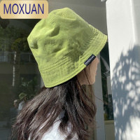 MOXUAN日系慵懒显脸小渔夫帽女ins素颜百搭休闲短檐水桶帽双面直筒盆帽帽子