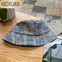 MOXUAN牛仔浅蓝色渔夫帽子女早春夏季薄款遮阳日系小众破洞乞丐盆帽防晒