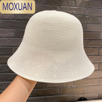 MOXUAN日系渔夫帽女韩版潮牌百搭春夏季针织水桶帽子显脸小防晒遮阳盆帽