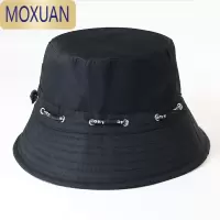 MOXUAN渔夫帽夏季男女士帽子遮阳防晒潮牌韩版百搭休闲户外春秋黑色盆帽