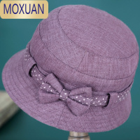 MOXUAN中老年人帽子女奶奶盆帽春夏老人妈妈礼帽布帽老年人夏季薄渔夫帽