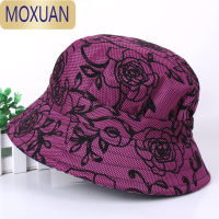 MOXUAN老太太帽子女盆帽春秋防风遮阳防晒帽妈妈婆婆奶奶帽