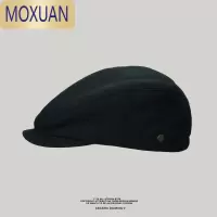 MOXUANGEGEEN DOMOG复古前进帽男女亚麻日系贝雷帽夏透气英伦文艺画家帽