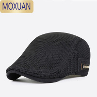 MOXUAN帽子男春夏季薄款休闲前进鸭舌帽贝雷帽中青年网眼镂空透气遮阳帽