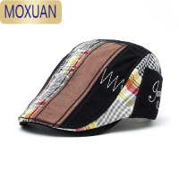 MOXUAN帽子男韩版贝雷帽春秋季遮阳平顶鸭舌帽女青年前进帽休闲画家帽潮