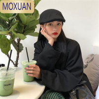 MOXUAN夏季薄款贝雷帽女复古百搭前进帽女亚麻清凉帽四季英伦画家帽