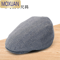 MOXUAN2022亚麻春夏秋季遮阳防晒帽子男士鸭舌帽中老年人贝雷前进帽