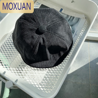 MOXUAN大头岚岚日系灯芯绒刺绣复古前进帽子女秋冬文艺鸭舌帽网红贝雷帽