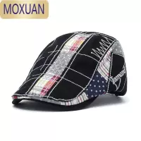 MOXUAN春夏季帽子男防晒鸭舌帽潮贝雷帽女青年前进帽韩版休闲画家帽
