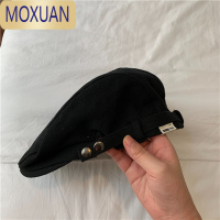 MOXUAN丁走走/港风时尚复古前进帽子女春夏百搭贝雷帽韩版鸭舌帽画家帽