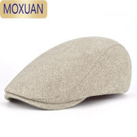 MOXUAN老年人春秋男士帽子洋气中年爸爸贝雷帽老人帽爷爷老头前进鸭舌帽