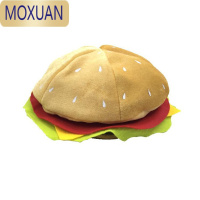 MOXUAN莱纳派对可爱汉堡帽子仿真汉堡包帽子搞笑时尚贝雷帽女网红款