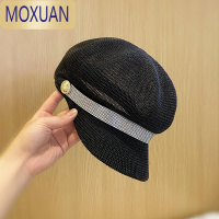 MOXUAN镂空八角帽女夏韩版潮时尚出游英伦百搭透气遮阳水钻贝雷帽鸭舌帽
