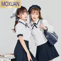 MOXUAN[]云泽高贝雷帽水手女日系春夏季JK制服百搭甜美校园风