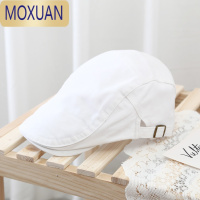 MOXUAN90s纯白复古后现代艺术家画家贝雷帽土酷渣女的蹦迪帽鸭舌帽