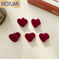 MOXUAN红色丝绒迷你儿童小抓夹小女孩刘海新年发夹发饰编发发卡过年头饰