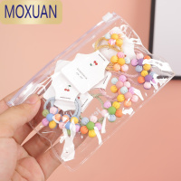 MOXUAN儿童皮筋女宝宝发圈不伤发弹性好女童扎头绳可爱五瓣花花朵发绳头饰