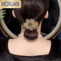 MOXUAN欧根纱太阳花发圈大肠圈扎发头绳铂思亚饰品女童头饰高级感发绳女