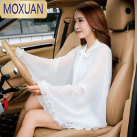 MOXUAN夏季防晒丝巾开车空调房披肩围巾女轻薄外搭夏天百搭雪纺纱巾薄款