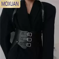 MOXUAN酷ins吊带背带式腰带女朋克风街头黑色腰封配裙子JK西装束腰百搭