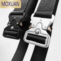 MOXUANINS潮牌赛博朋克机能战术金属头扣锁扣腰带工业腰带织带街头嘻哈