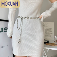 MOXUAN金属链条女水钻百搭装饰腰带潮配裙子毛衣皮带腰链小香风2021新款