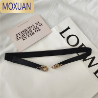 MOXUAN金属玫瑰花腰带女装饰腰封配裙子复古松紧弹力细皮带百搭简单束腰