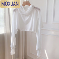 MOXUAN夏季遮阳防晒衣挂耳遮脸冰丝薄女士开车披肩骑电动车器