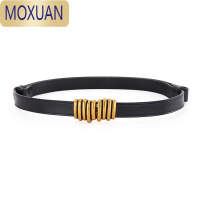 MOXUAN复古百搭做旧金属扣毛衣腰带女连衣裙大衣装饰皮带细时尚收腰