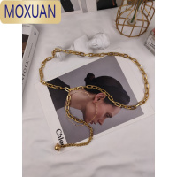 MOXUAN金色腰链女时尚百搭金属皮带装饰连衣裙衬衫链条腰带裤链子配饰潮