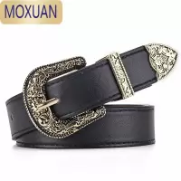 MOXUAN皮带女潮流时尚个性腰带欧美风格牛仔裤百搭金属腰带复古女宽腰带