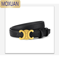 MOXUAN凯旋门腰带女士时尚百搭装饰韩国简约ins风黑色牛仔裤带潮