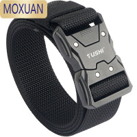 MOXUAN青年男皮带战术插扣尼龙布腰带休闲工装快拆军迷户外运动裤带加厚