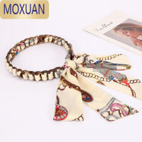 MOXUAN编织丝巾腰带女配牛仔裤连衣裙子装饰雪纺布系带夏季配饰长条丝带