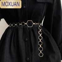 MOXUAN六边形腰链女 装饰连衣裙jk裙衬衫金属细链条收腰百搭ins风腰带夏