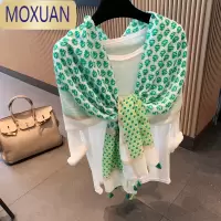 MOXUAN丝巾女夏季防晒披肩两用百搭时尚薄款围巾出游外搭裙子纱巾大披肩