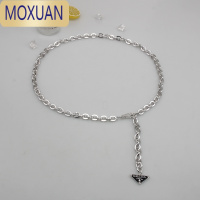 MOXUAN复古百搭P家倒三角字母腰链女配大衣裙子金属粗链条腰带装饰ins潮