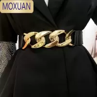 MOXUAN欧美街头时尚弹力松紧腰带女士个性配连衣裙子大衣西装气质腰封潮