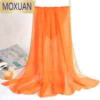 MOXUAN春秋丝巾女韩版文艺纱巾夏季防晒百搭长款纯色围巾形体披肩广场舞