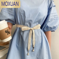 MOXUAN腰带女百搭装饰衬衫连衣裙汉服配饰珍珠系带收腰细款蕾丝气质腰封