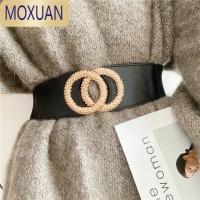 MOXUAN腰带女装饰大衣宽配连衣裙子简约百搭收腰西装松紧弹力腰封欧美风